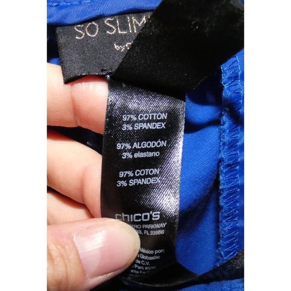 Women's Blue So Slimming Pants By Chico's, Medium / 10 - Picture 6 of 7